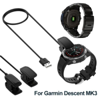 USB Charger Dock Station Clip Cradle 1M Fast Charging Cable for Garmin Descent MK3 MK3i MK2 MK2i MK2S Smart Watch Accessories