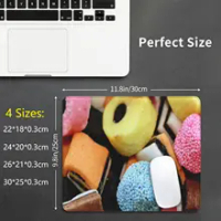 All Sorts Mouse Pad 3300 All Sorts Candy Food Liquorice Sweets Sweet Tooth Yellow Blue Pink