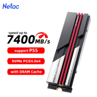 Netac 7400MB/s SSD NVME M2 1TB 2TB 4TB PCIe4.0x4 M.2 2280 Internal Solid State Drive Heatsink Hard Disk for PS5 Desktop