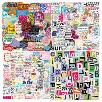 COD English surat Stiker kutipan inspirasional Anti Air Stikers Berperekat Waterproof sticker decal