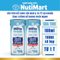 Hàng mới 2025 Sữa tươi ít đường Meta Fresh Nutricare 20 tỷ lợi khuẩn tăng cường đề kháng khỏe mạnh t