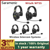Saramonic WitalkWT5S Full Duplex Communication Wireless Headset System Marine Boat Intercom Headsets Football Coaches Microphone