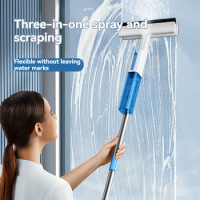 ECHOME Windows Cleaner Mop Spraying Rotatable Multi-Functional Super Large Spray Water Wiper Window Mop Glass Cleaning Mop Brush