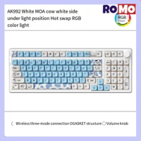 Ajazz Ak992 Mechanical Keyboard Three Model Rgb Backlight 2.4g Wireless Full Key Hot Swap Bluetooth Boy Gift Gaming Keyboard