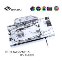 Bykski N-RTX2070-X Full Cover Graphics Card Water Cooling Block, Exclusive Backplane For Nvida Founder Edition RTX2070