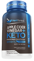 Herbtonics 5X Potent Apple Cider Vinegar Capsules with Mother + BHB Salts Keto Diet Pills with MCT O