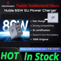 Original Nubia 100W 80W 65W GaN5 Quick PD QC Charger suit Nubia Dao Feng 65W GaN 5 Charger Triple-Ports USB-A/C1/C2 100w Cable