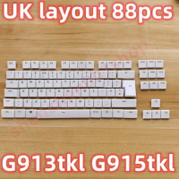 UK Layout-A full set G915 TKL 88 Key Caps White for Logitech G813 G913 G815 G915 TKL Wireless Keyboard UK Version