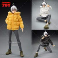 HASUKI CS013 1/12 Scale Winter Casual Down Jacket With Yoga Pants Clothes Model for 6'' Anime Girl Action FigureBody Dolls