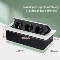 【Ready stok】Soket, Soket Desktop, Soket Tersembunyi, Daya UE Tersembunyi Pop-up Bangkit Lambat, Soke