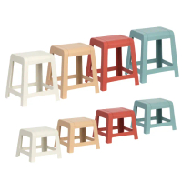【IDEA】4入組小號-環保北歐自然簡約素雅流線椅凳/塑膠椅
