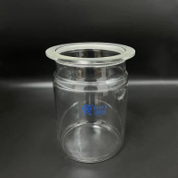 FAPE Single-layer cylindrical flat bottom open reactor bottle,3000mL/5000mL/10000mL,200mm flange outer diameter,Reagent bottle