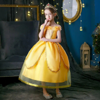 【橘魔法】黃色玫瑰公主洋裝 （不含魔法棒.皇冠） (長裙 洋裝 萬聖節 長洋裝 女童)