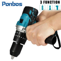 18V Brushless Cordless Electric Driver 3-in-1 Cordless Impact Drill Ice Fishing Metal Plank Color Steel Hole Opener
