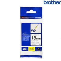 Brother兄弟 TZe-FX241 白底黑字 標籤帶 可彎曲纜線護貝系列 (寬度18mm) 標籤貼紙 色帶
