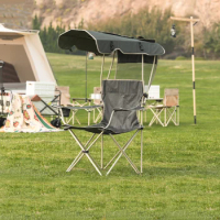Outdoor Patio Furniture Leisure Folding Chair Beach Awning Fishing Lightweight Camping Nature Hike Folding Relaxing Lounger