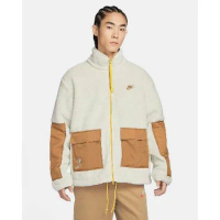 【NIKE】AS M NSW SHERPA FZ OUTDOOR JKT 男 刷毛外套 米/咖啡-FV4022072