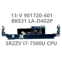 For HP Spectre 13-V Motherboard 901720-601 901720-501 901720-001 Mainboard BKE31 LA-D402P W/SR2ZV i7-7500U CPU 8GB 100% TestedOK