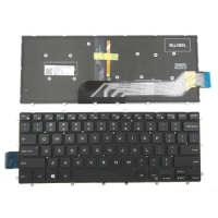 New Laptop Keyboard For Dell Inspiron 14 7460 7472 15 7560 7572 Series US Black With Backlit