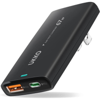 【輕薄款】UKKO 67W GaN 氮化鎵 兩孔 (1C1A) 急速充電器