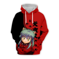 Anime Inuyasha 3D Print Hoodie Men/Women Casual Fashion Hoodies Kids Long Sleeves Pullover Sweatshirts Oversized Unisex Clothing