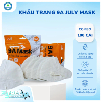 Set 100 Cái Khẩu Trang 9A JULY MASK Chính Hãng Dành Cho Mặt To 5 Lớp Kháng Khuẩn Chống Tia UV