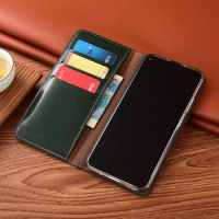 Crazy Horse Genuine Leather Magnetic Flip Cover For OPPO Find X5 Pro Lite K9X Realme c35 K9X A76 A96 A36 A11S Cases Wallet