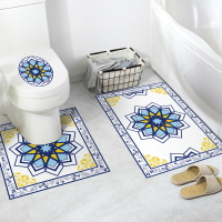 外貿馬桶貼3件套摩洛哥花紋浴室衛生間裝飾地板貼防滑防水地貼