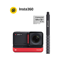 Insta360 ONE RS 運動相機(4K廣角鏡頭版)+128G卡+114cm隱形自拍棒(先創公司貨)