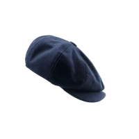 Ruggedstate Topi Newsboy Cap Wool Dark Blue Vintage