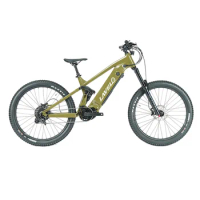 27.5inch XC electrically assisted mountain softtail bike BAFANG m600 mid motor front and rear dual air shock EMTB 48v E-bike