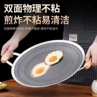 不鏽鋼烤盤韓式多功能便攜露營卡式爐烤肉盤圓形不粘燒烤盤