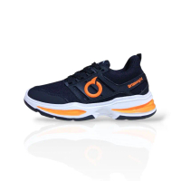 Sepatu Lari Pria Wanita Ortus Hitam Oranye Ringan Nyaman Anti Selip Running Shoes Sneakers Olahraga 