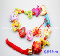布藝12生肖 中國結十二生肖掛件  壁掛 新年十二生肖吉祥物掛件小