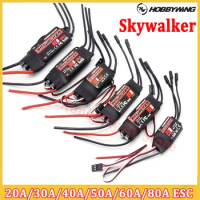 Original Hobbywing SKYWALKER Series 2-6S 20A 30A 40A 50A 60A 80A Brushless ESC Speed Controller With UBEC For RC Quadcopte