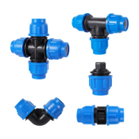 20/25/32/40/50mm PE pipe ball valve joint quick connector agricultural irrigation water pipe diverter accessories