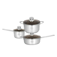 ชุดหม้อสเตนเลส 3 ชิ้น KWS3002 - สีเงิน