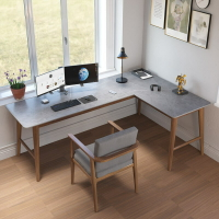 轉角巖闆書桌墻角拐角角落冩字型電腦辦公桌