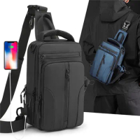 Male Shoulder Chest Bag for Men Casual Crossbody Bag Men Anti Theft School Summer Outdoor Short Trip Messengers Sling Bag 2024