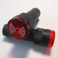 10pcs 12V/24V/110V/220V 16mm Flash Light Red LED Active Buzzer Beep Indicator AD16-16SM