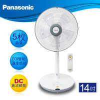 Panasonic國際牌 14吋 6段速ECO溫控微電腦遙控DC直流電風扇F-S14DMD 經典型