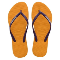 【質本嚴】哈瓦士Havaianas巴西人字拖 女款 Logo popup/黃紫  2022新款/海灘鞋/拖鞋