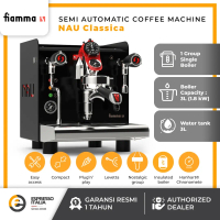 Mesin Kopi Espresso FIAMMA NAU CLASSICA - Semi Automatic 1 Group Hitam 3L Boiler 1.85 kW Garansi Res