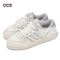 adidas 休閒鞋 Rivalry Low W 女鞋 米白 灰 低筒 皮革 復古 愛迪達 IF6240
