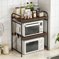 廚房微波爐置物架桌面烤箱架子家用臺面雙層收納電飯煲多功能儲物