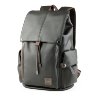 2023 new Korean version backpack men's leather fashion travel bag backpack leisure men's bag fashion trend computer backpack