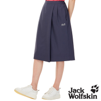 【Jack wolfskin 飛狼】女 優雅氣質涼感八分褲裙 休閒褲『藍灰』