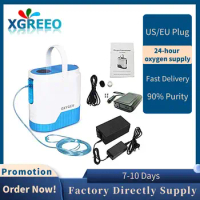 XGREEO Home Car Care Portable Oxygen Concentrator Low Operation Noise Oxygen Machine 90% Concentration Oxygen Generator