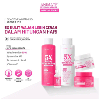 Perawatan Wajah Animate 5x Active Whitening Series 5in1 - Pencerah