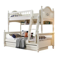 American Children's Bed All Solid Wood Upper and Lower Bunk Wooden Bed Bunk Bed Bunk Bed